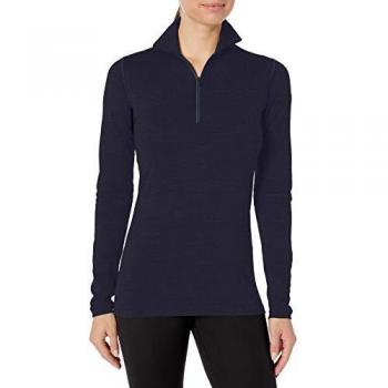 Icebreaker Merino Mujer 200 Oasis Manga Larga Media Cremallera Top X-Small Midnight Navy