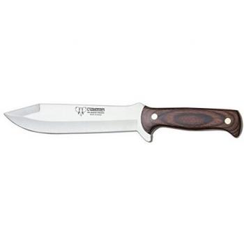 Cuchillo de caza Cudeman 117-R con mango de estamina y hoja de 19,5 cm con funda