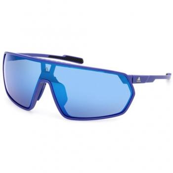 Adidas Matte Blue Green Mirror Sunglasses, Unisex, Size: ONE SIZE