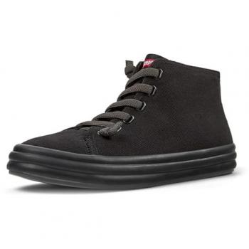 CAMPER Hoops Women's Ankle Boots - Black Cotton Fabric, Size 35
