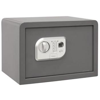 Caja Fuerte de Acero Arregui Print 140540 con Apertura Electrónica Biometrica y Código, Lector de Huella Dactilar, Llave de Emergencia - 27 x 38,5 x 30 cm