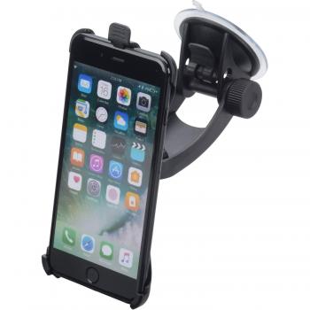 Soporte de coche para Apple iPhone 7 Plus [5 años de garantía | fabricado en Alemania | 360 ° giratorio | libre de vibración | para parabrisas y salpicadero]