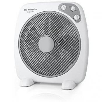 Orbegozo BF 0140 - Ventilador Box Fan con 3 velocidades, difusor rotativo, función temporizador, tamaño aspas 40 cm, 60 W, Negro