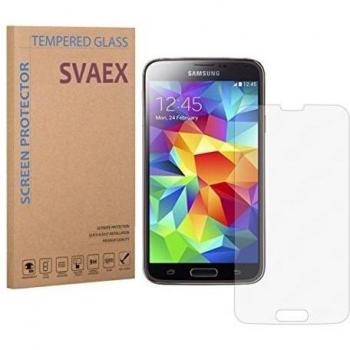 SVAEX Samsung S5 Mini Premium Protector de pantalla de vidrio templado - vidrio de dureza 9H - grosor de 0.3mm - transparencia de alta definición - bordes redondeados 2.5D - antigolpes - recubrimiento oleofóbico - tacto delicado - vidrio de alta calidad