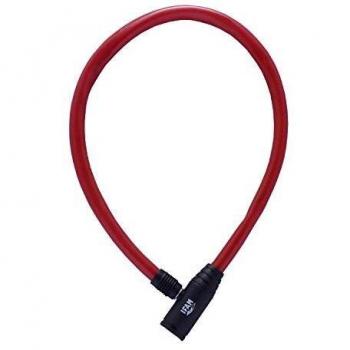 ifam 000301R Cable antirrobo para Bicicleta, Rojo, 60 cm