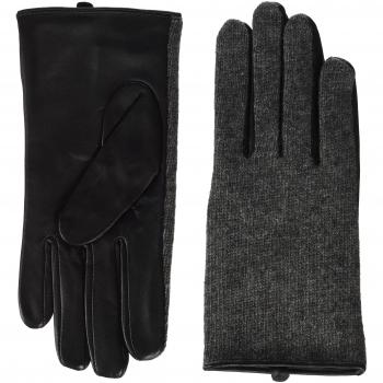 PIECES Pcjunilla Leather Wool Glove, Guantes para Mujer, Gris