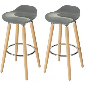 Orolay Taburete de bar con patas de madera de haya