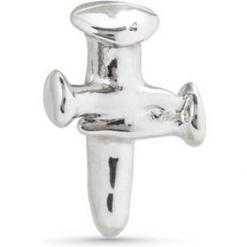 UNO de 50 Silver Plated Cross Shaped Stud Piercing for Women