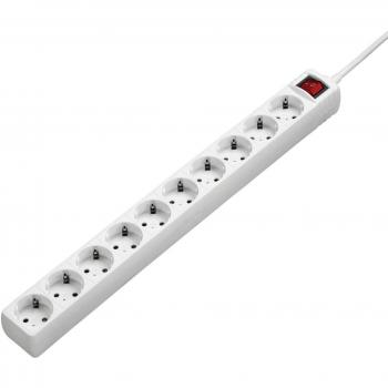 Regleta - Hama 137234 HOME REGLETA 10 TOMAS SCHUKO+, cable 3m, 3680 W