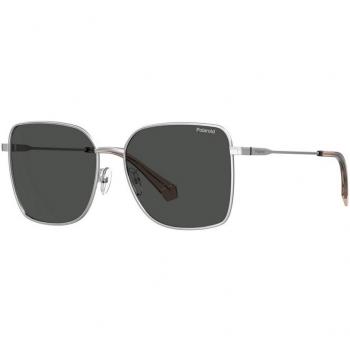 Polaroid Women's Square Polarized Sunglasses PLD 4158/G/S/X - Silver Metal Frame