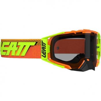 Leatt Gafas de Cross Velocity 6.5 Citrus-Gris Claro 58% - Gafas de motocross, modelo 2024, color amarillo y naranja, tamaño único