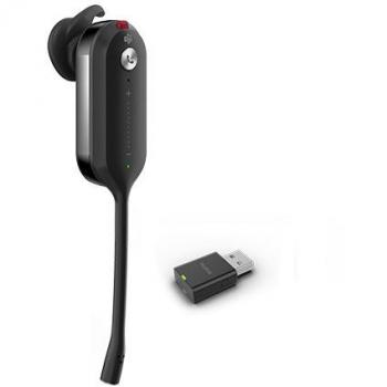 Auriculares Inalámbricos con Gancho de Oreja y Diadema, Banda para Cuello, Base de Carga - Negro