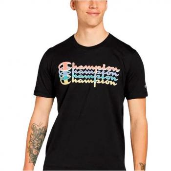 Camiseta Champion Negra Legacy Insert Logo Tee