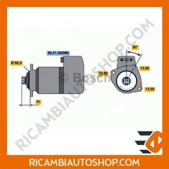 Motor de Arranque Bosch 986018420 - Tipo: Motor de arranque, Marca: Bosch, Número de pieza: 0 986 018 420
