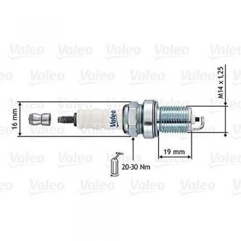 Bujía de encendido Valeo 246881 para Nissan, Hyundai, Infiniti y Kia (Ceed, Picanto, Sportage, Carens, Cerato, Rio, Magentis) - Compatible con i30, Matrix, Get