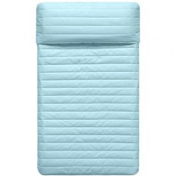 Colcha Cuna HappyFriday Basic Kids Dash Azul 100x130 cm, 100% Algodón Exterior, 100% Poliéster Relleno, Calidad 150