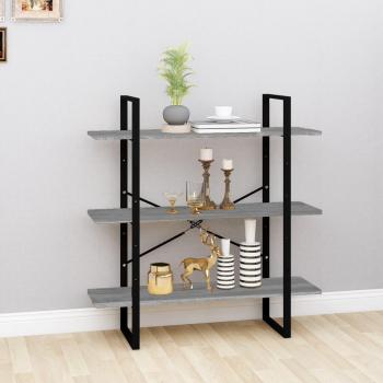 Estantería Sonoma de madera multicapa gris 100x30x105 cm