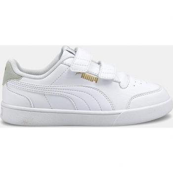 Zapatillas Deportivas de Velcro para Niños, Marca Puma, en Color Blanco