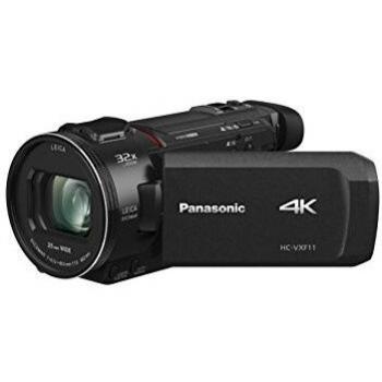 Panasonic HC-VXF11EG-K,  Videocámara 4K  con zoom óptico 24x y zoom digital 32x, Lente LEICA DICOMAR, Gran angular 25mm, Negro