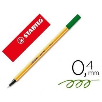 Rotulador Stabilo Punta de Fibra Point 88 Verde Oliva 0,4 mm