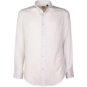 Italian White Cotton Casual Shirt for Men - Size XL
