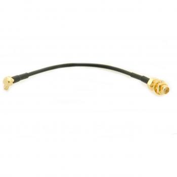 Alda PQ Cable de conexión de Antena con Toma incorporada 12cm, RG174 para SMA/F a MCX/M-RA