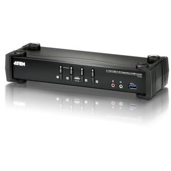 Aten 4-Port USB 3.1 Gen 1 4K DisplayPort 1.2 KVMP Switch with Audio (KVM cables included)