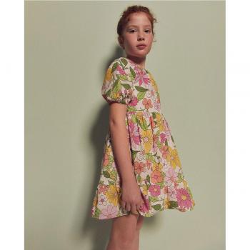 Vestido dobby 70s de niña Sfera