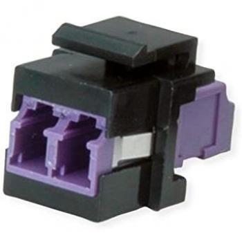 Conector Keystone de fibra óptica LC/LC dúplex multimodo OM4 ROLINE