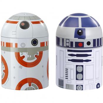 Underground Toys Tarros de Cocina R2-D2 y BB8, Blanco, Naranja y Azul, 20x9x14 cm, 2 Unidades