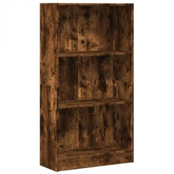 Librería de madera de ingeniería en roble ahumado 60x24x109 cm
