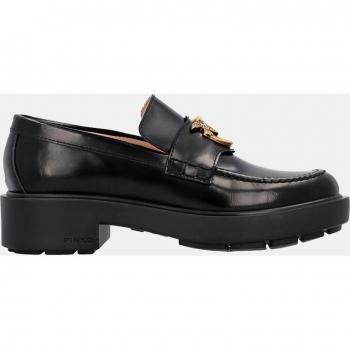 Mocasines de mujer en piel con suela track