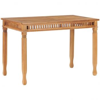 vidaXL Garden Dining Table 110x65x80 cm Solid Teak Wood