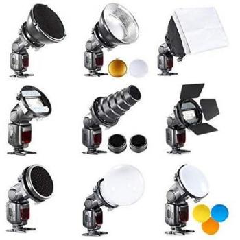 Set de 7 modificadores de luz para flash BRESSER BR-SET7