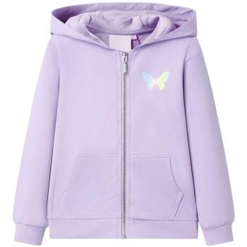 Sudadera infantil con capucha lila 116
