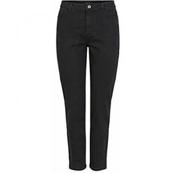 Pieces Kesia High Waist Ankle Mom Jeans Black Denim for Women