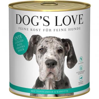 Dog's Love Comida húmeda para perros Adult - Pato con alcachofa de Jerusalén y zanahorias (6 x 800 g)