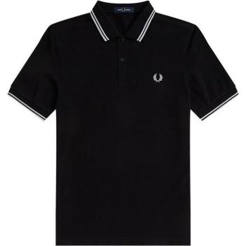 Fred Perry M3600 Twin Tipped Polo Shirt - Black - Size S