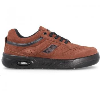 Zapatillas deportivas unisex Paredes mod. 2517 en serraje ecológico marrón