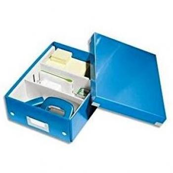 Caja Organizadora Leitz Click & Store WOW Pequeña Azul con Compartimentos 22 x 10 x 28,5 cm