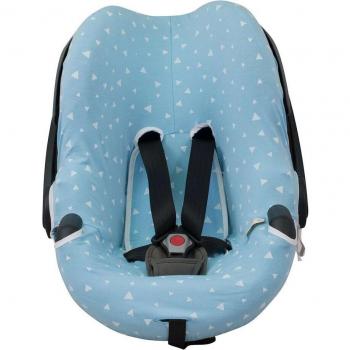 Jyoko Funda de Algodón Transpirable para Silla de Coche Besafe Izi Go - Funda compatible, material 100% algodón, diseño transpirable, color Blue Sparkles