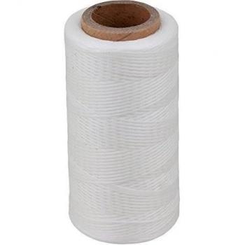 BQLZR 1 mm 250 M funda de piel costura DIY Handwork artesanía 150d rollo Hilo encerado, blanco, N09886