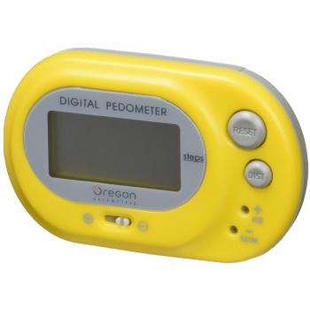 Oregon Scientific PE320 - Podómetro y reloj digital, color amarillo