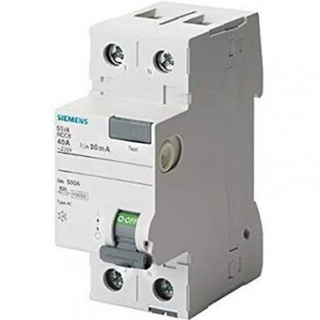 Interruptor Diferencial 2 Polos AC 63A 30mA 230V Siemens 5SV43160
