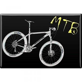 MAGNETBUTT0N con motivo - MTB RAD Carreras De Bicicletas - Talla Aprox. 8cm x 5,5cm
