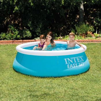 Piscina Easy Set 183x51 cm INTEX - Diámetro: 183 cm, Altura: 51 cm, Tipo: hinchable, Material: PVC resistente, Capacidad: 882 litros, Incluye bomba de filtr