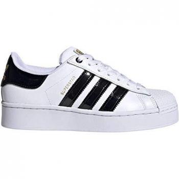 Adidas Superstar Bold Women's Low Shoe Cloud White/Core Black/Gold Metallic Size 4