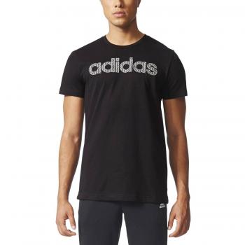 adidas Linear Knitted Camiseta, Hombre, Negro, S