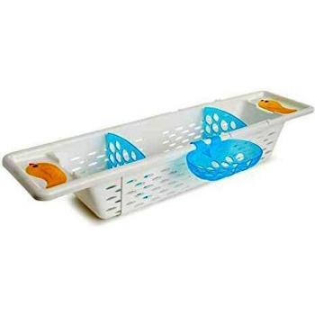 Munchkin - Organizador antideslizante para la bañera, blanco