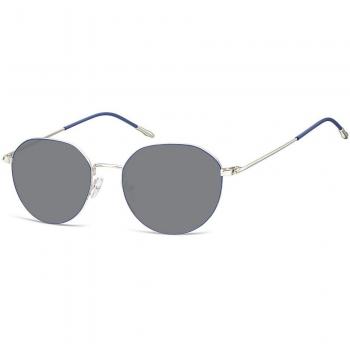 SmartBuy Collection Oval Full Rim Metal Men's Prescription Sunglasses Silver Size 53